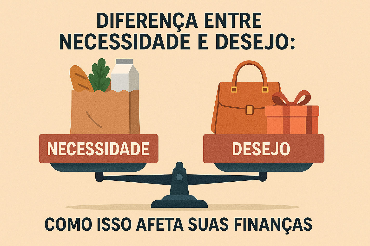 Diferença entre necessidade e desejo: como isso afeta suas finanças